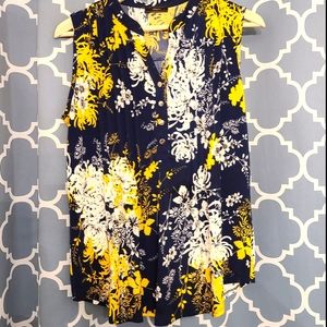 Floral Print Vera Rose Sleeveless Blouse